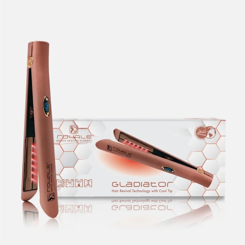 Royale Gladiator Hair Straightener in Rose Gold